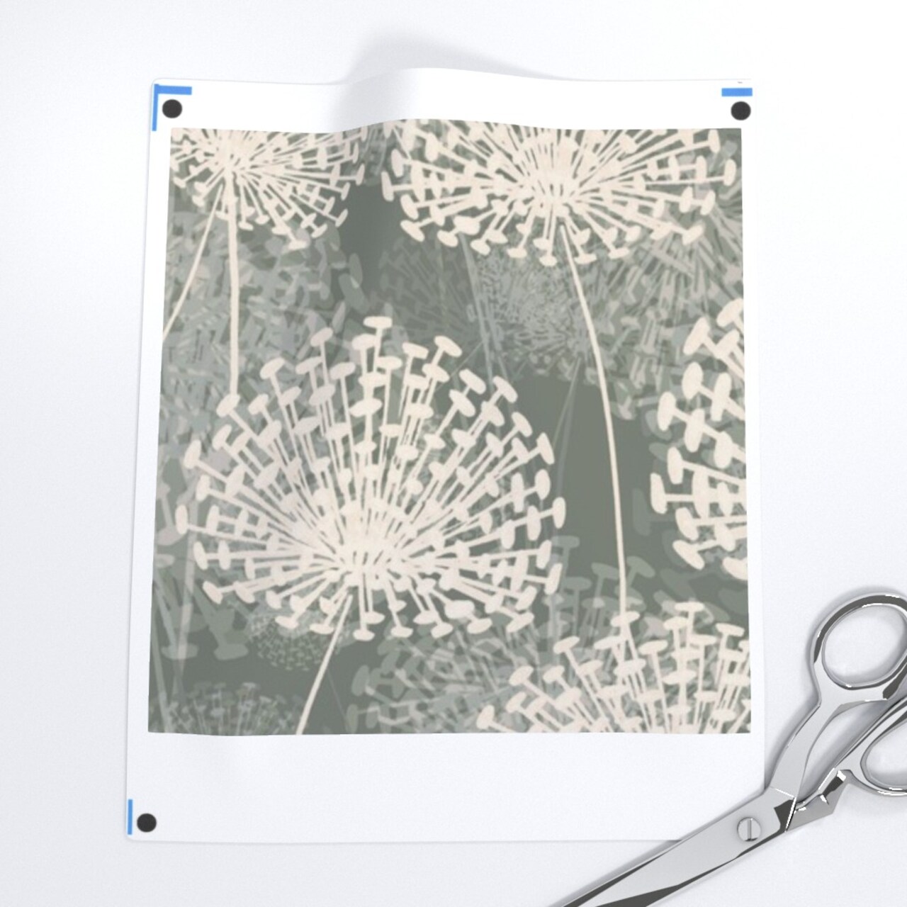 Vintage Style Dandelions Gray Cream Neutral Flowers Floral Nature Custom Removable Wallpaper by Spoonflower Peel & Stick Wallpaper 2FT Wide